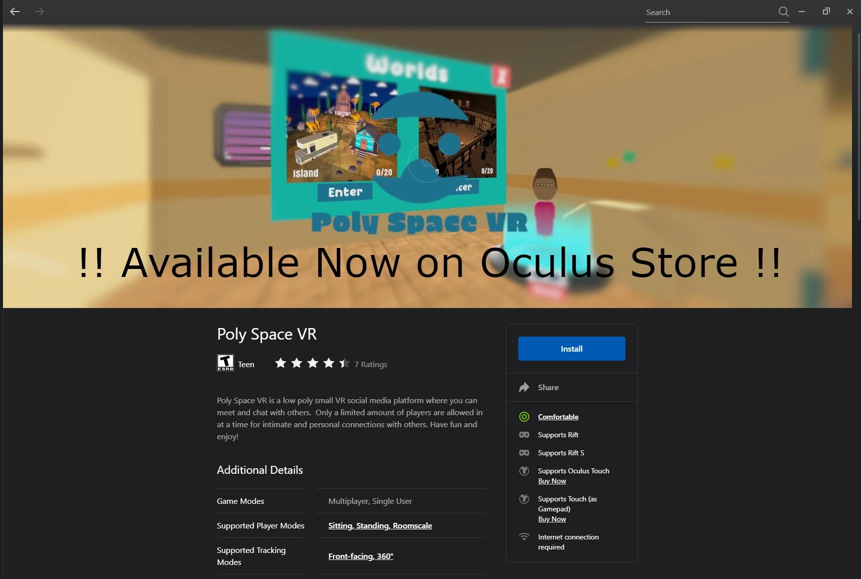 Polyspace Oculus Store